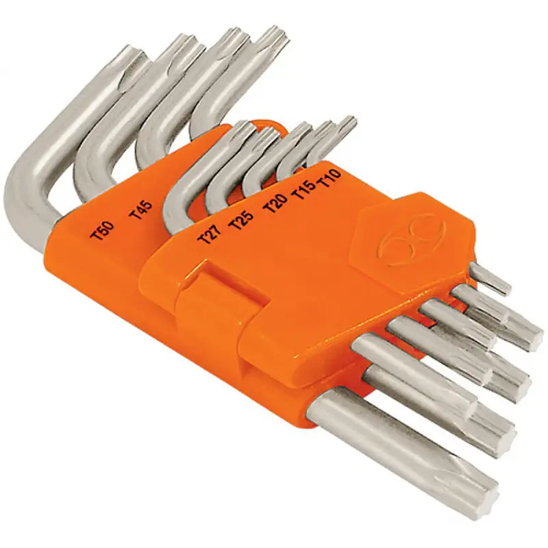 Juego de 9 Llaves Torx con Organizador Plástico Truper 15554