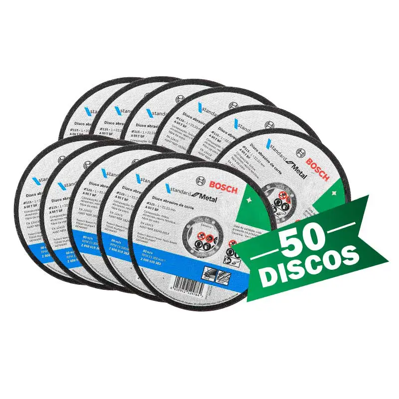 Disco de Corte Metal Bosch 4-1/2 PULG 50 PZS