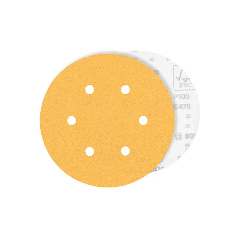 Disco de Lija Bosch Expert C470 Grano 100 para Lijadora 6 Pu