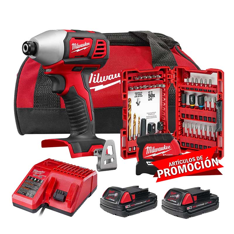 Kit Atornillador de Impacto Milwaukee M18 + SET + Flexo