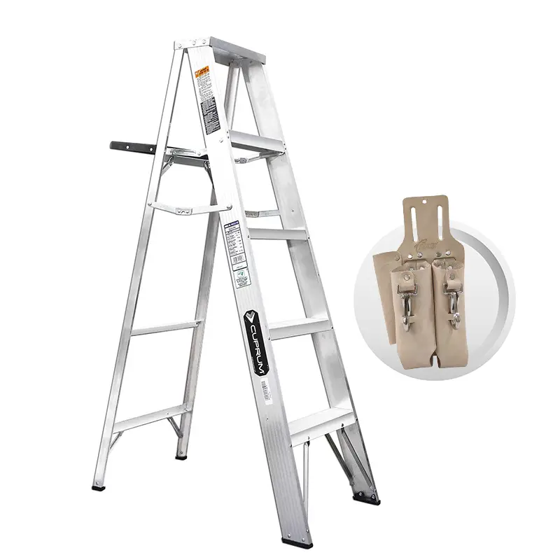 Escalera de Tijera CUPRUM 608-05N 90 KG + PORTAHERRAMIENTAS