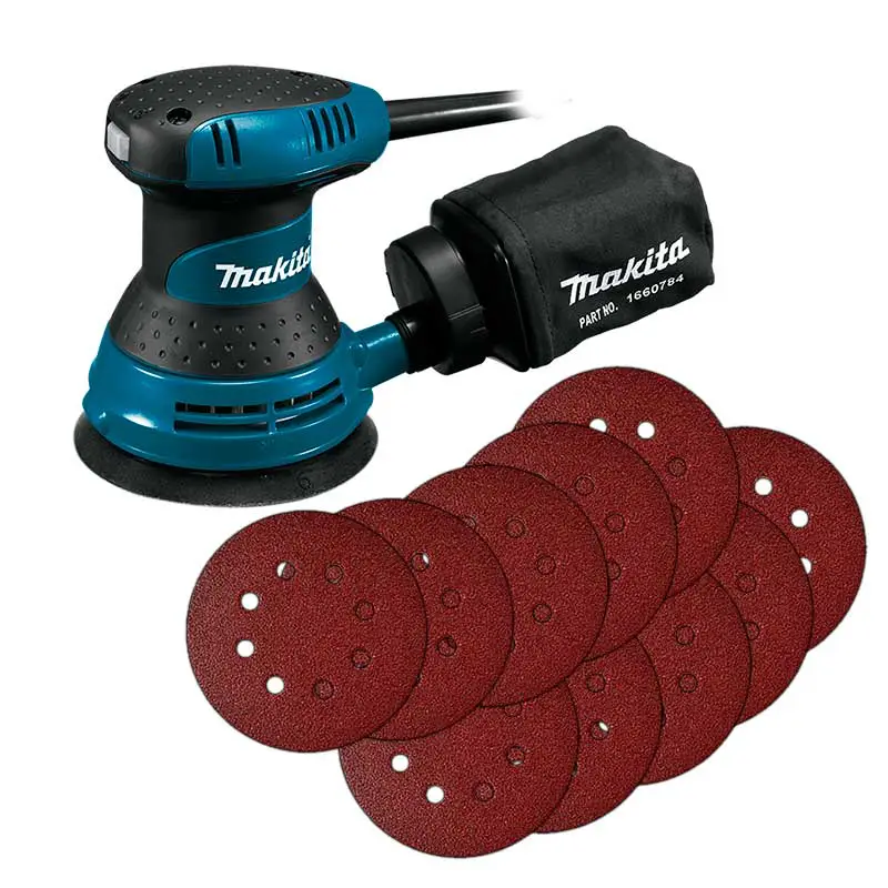 Lijadora Orbital Makita BO5030 5 PULG + DISCOS DE LIJA 10X