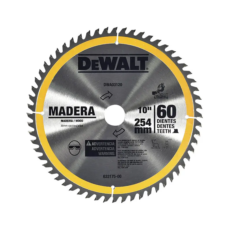 Disco de Sierra Dewalt DWA03120 60T 10 PULG