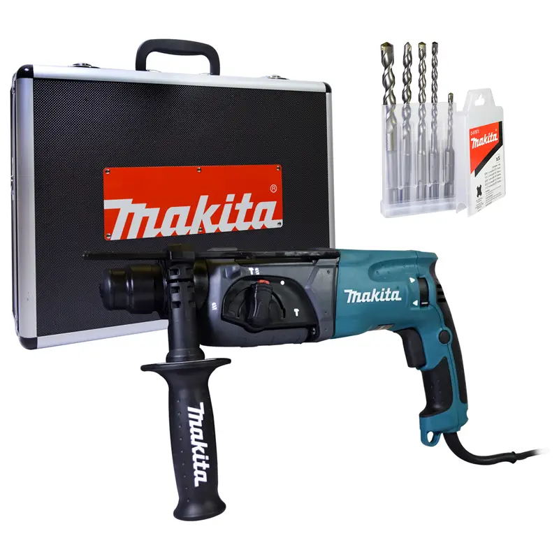 Martillo Electrico SDS PLUS MAKITA HR2470X6 DE 15/16″ CON MALETÍN Y 5 BROCAS