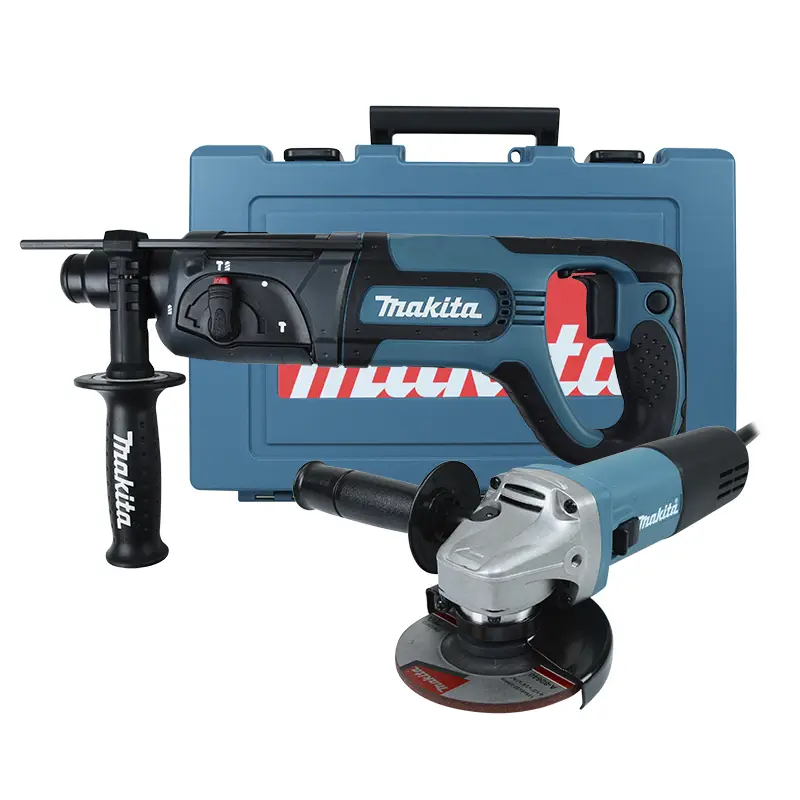 Kit de Martillo SDS + ESMERILADORA MAKITA HR2475X4