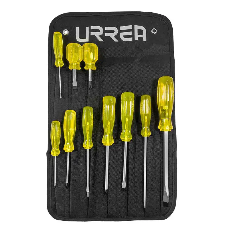 Juego Desarmadores Combinados Urrea JBUD02 ÁMBAR 10PZS.