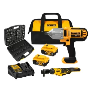 Llave de Impacto 20V Dewalt + Autocle + Matraca