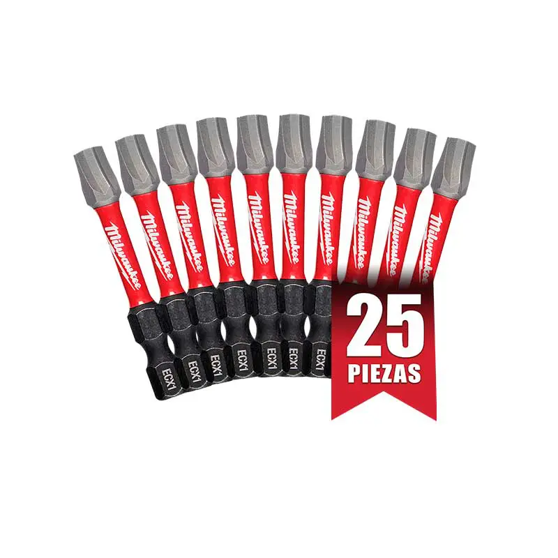 Puntas de Impacto ECX Núm.1 Milwaukee 48-32-4144 25pzs