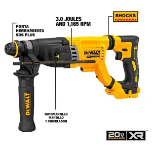 Rotomartillo Sdsplus 20V Xr Brushless Dewalt DCH263B SIN BAT