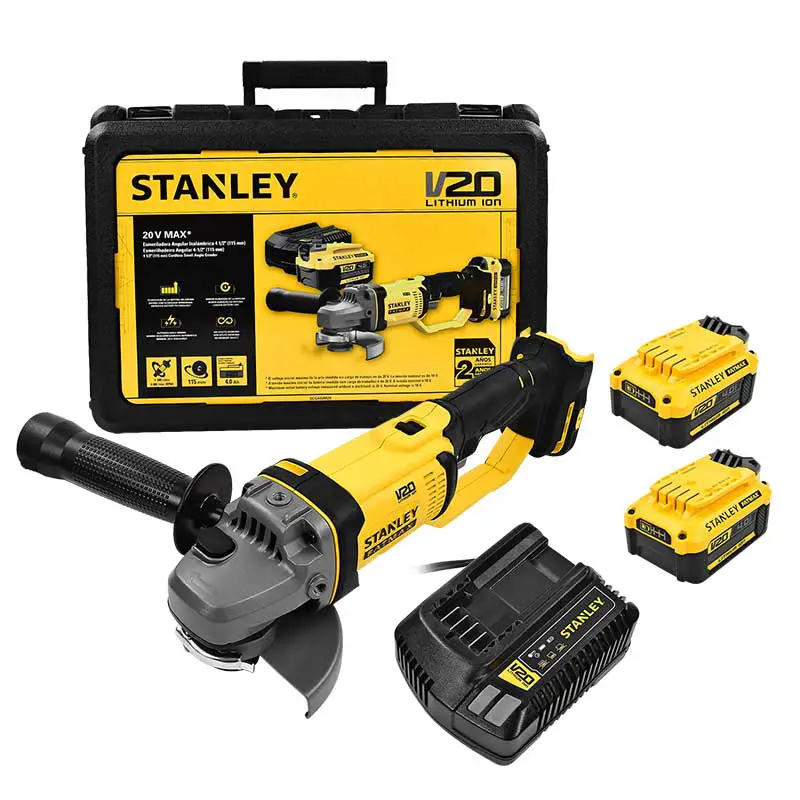 Miniesmeriladora Inalambrica 20V Stanley SCG400M2K-B3