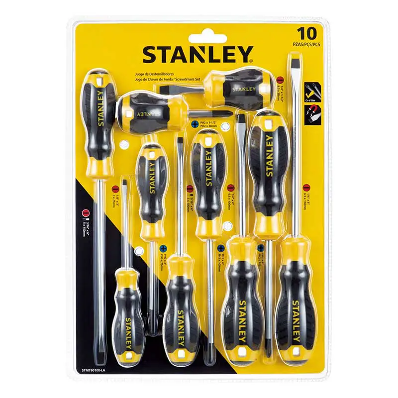 Desarmadores Stanley STMT60100-LA 10pzs Cruz Plano
