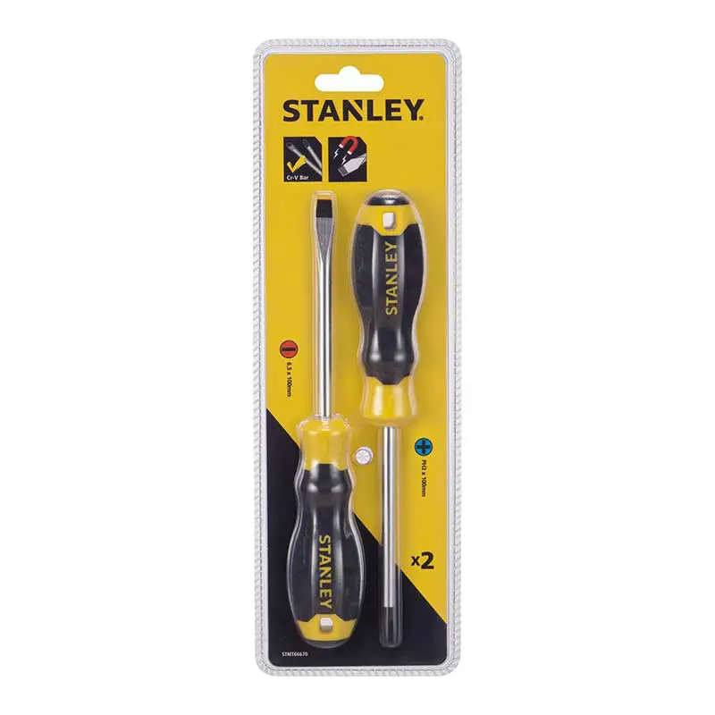 Desarmadores Stanley STMT66670-840 Plano Cruz 2pzs